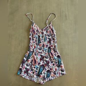 American Eagle paisley print, spaghetti strap romper, size small